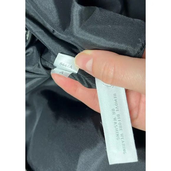 Anne Taylor Plaid Peacoat Size 6 Black & White Recycled Wool Blend Women’s - Picture 11 of 11